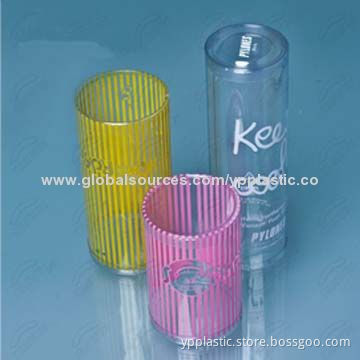 Printed PVC PET cylinder tube packing with lids